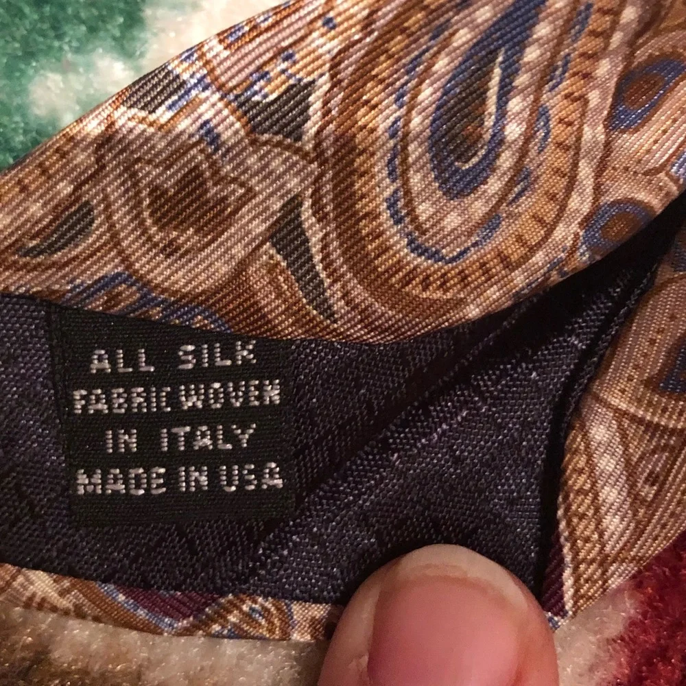 Christian Dior Monsieur Silk Tie Vintage Paisley Gold Red